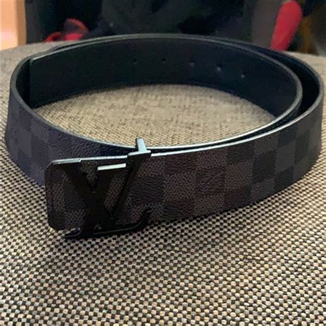 louis vuitton black checkered belt.